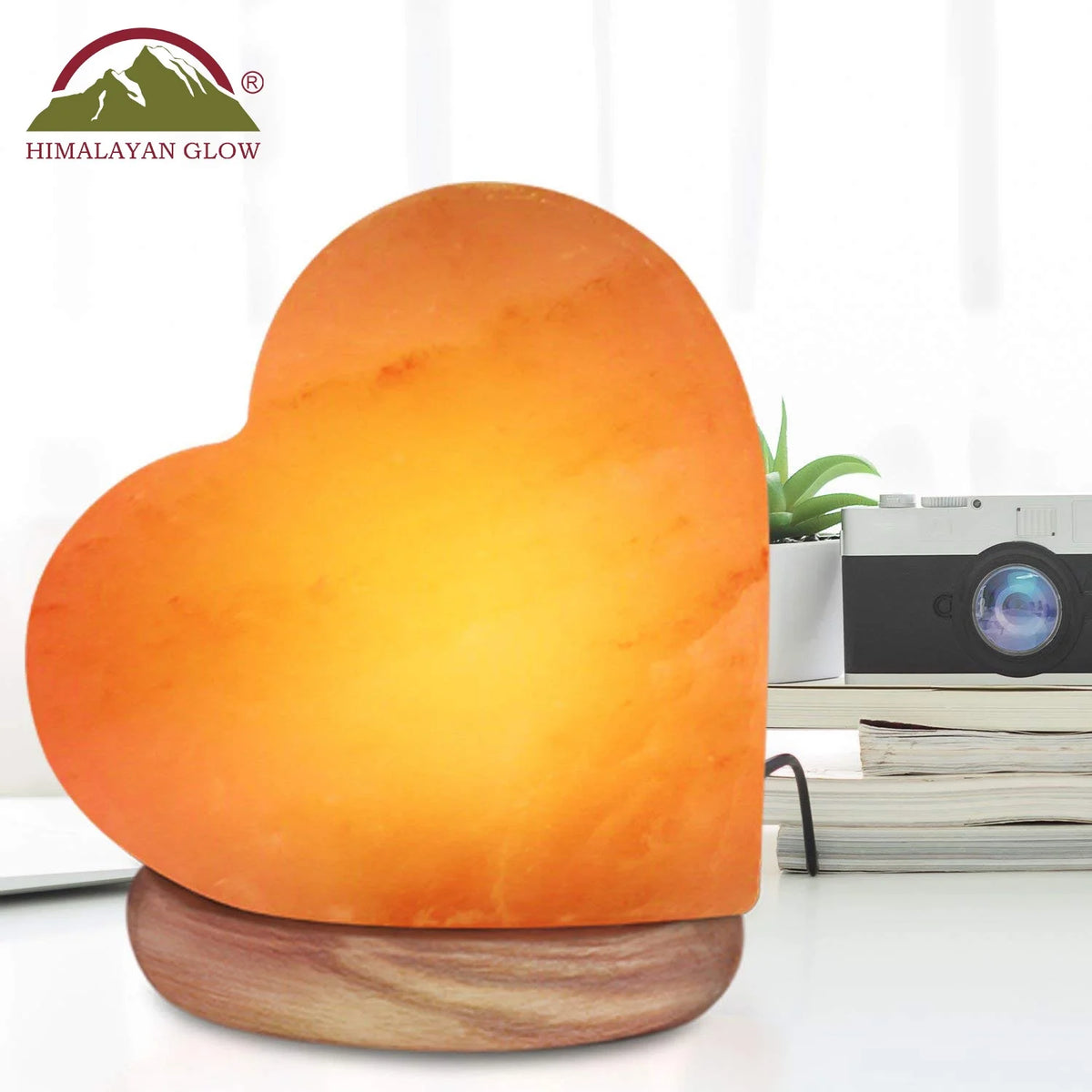 WBM Heart Salt USB Lamp, Multicolor Night Light, Home Decor by WBM, 4-5 Lbs, Traditional