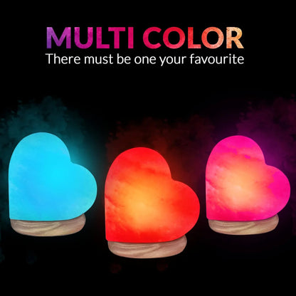 WBM Heart Salt USB Lamp, Multicolor Night Light, Home Decor by WBM, 4-5 Lbs, Traditional