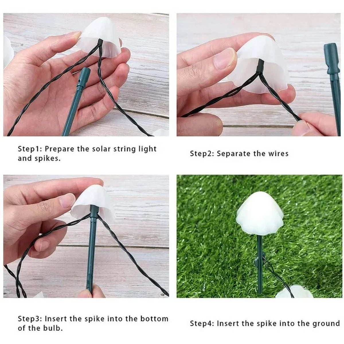 Mushroom Solar Lights, 12 LED Warm White Solar Garden Lights with 8 Modes, Waterproof Outdoor Pathway Landscape Lights, Solar Powered Yard Patio Decor