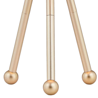 14.5 In. Gold Tripod Modern Pink Bedroom Living Room Bedside Desk Nightstand Small Table Lamps
