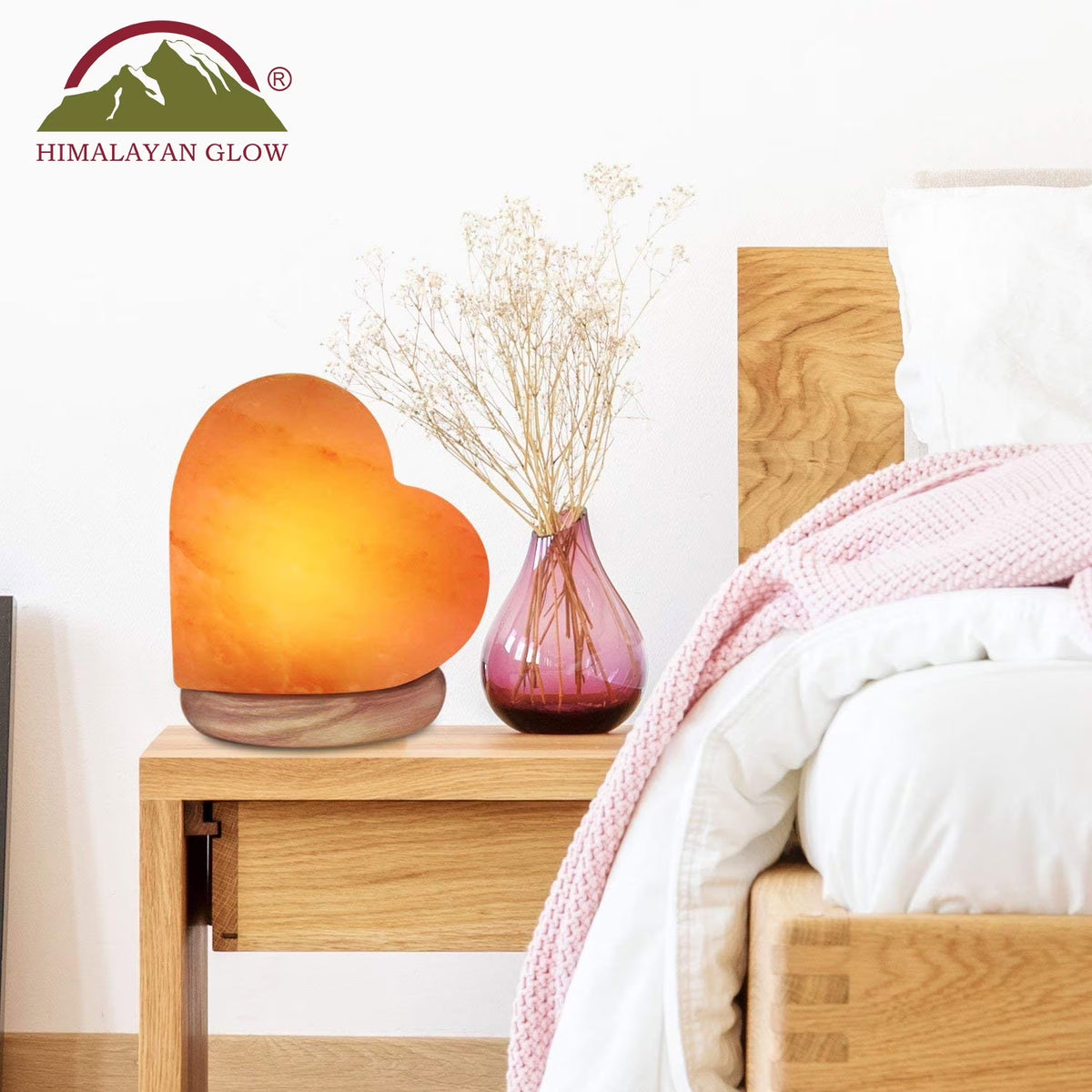 WBM Heart Salt USB Lamp, Multicolor Night Light, Home Decor by WBM, 4-5 Lbs, Traditional