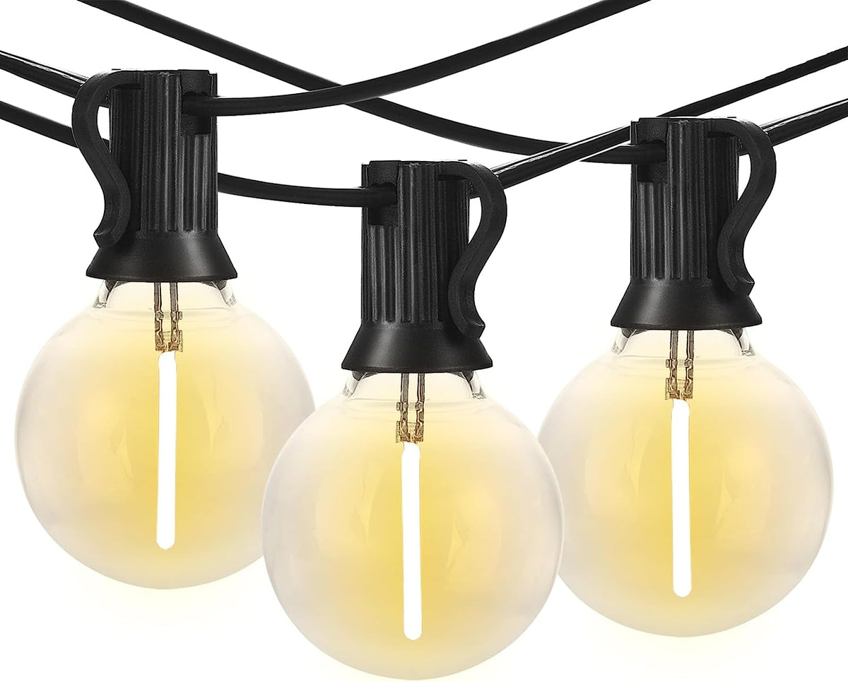 50FT Outdoor String Lights, Shatterproof Patio Lights with 26 Bulbs