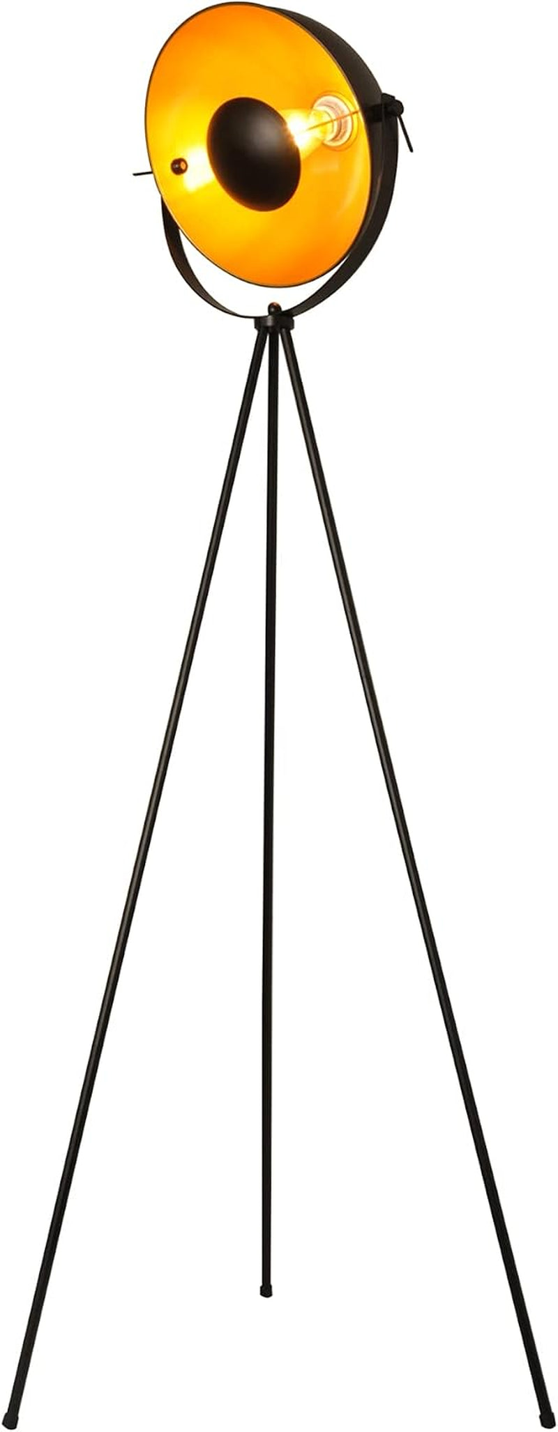 Industrial Tripod Floor Lamp for Living Room, Modern Satellite Tall Standing Lamps for Bedrooms Black Gold (No Bulbs)