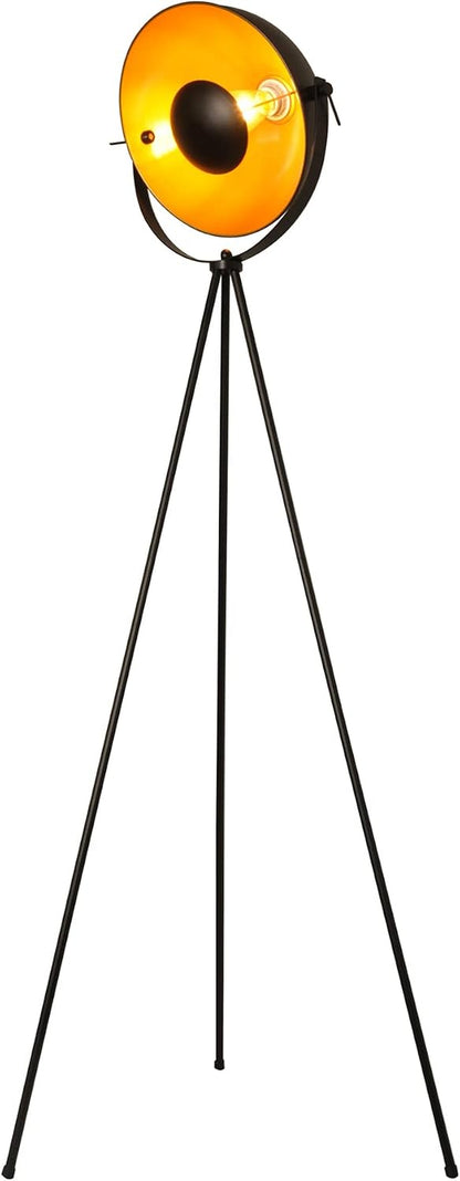 Industrial Tripod Floor Lamp for Living Room, Modern Satellite Tall Standing Lamps for Bedrooms Black Gold (No Bulbs)