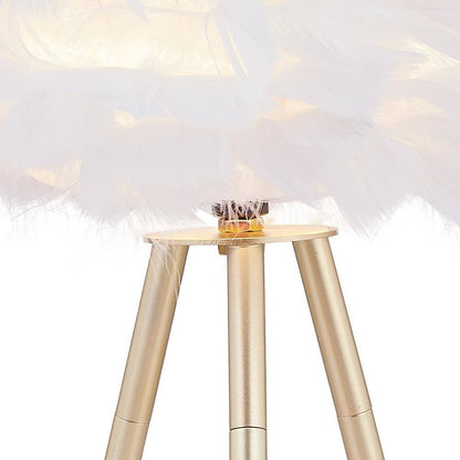 14.5 In. Gold Tripod Modern Pink Bedroom Living Room Bedside Desk Nightstand Small Table Lamps