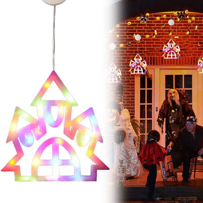 Halloween Decorative Fairy Lights Halloween Window Silhouette Lights Halloween Window Light Cute Halloween Decoration Light